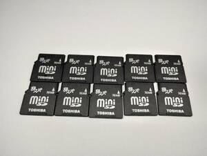 10枚セット　16MB　メガバイト　TOSHIBA　miniSDカード　メモリーカード ミニSDカード
