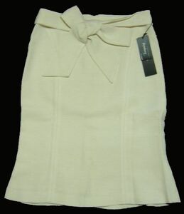 タグ付き・未使用◆イネドINED／ベルト付きスカート９号白14,700円