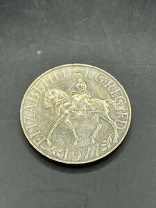 1977年 イギリス銀貨 エリザベス2世 コイン 硬貨 古銭
