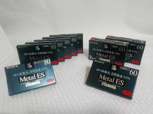 未開封+廃盤品　SONY　Metal・ES 60 ×5本　＆　Metal・ES 80 ×6本　METAL POSITION TYPE Ⅳ　ソニー　カセットテープ