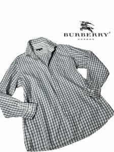 【極上の逸品】極上美品◆ BURBERRY LONDON バーバリー ロンドン ◆長袖シャツ シャツ ドレスシャツ 長袖 トップス チェック サイズ L