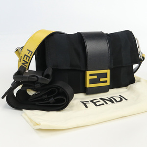 中古良品フェンディFENDI ペカン バケット ナイロン 7VA472 ADMA F0R2A ブラック系　 ランク：A us-2 レディース