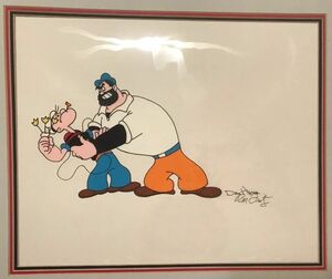 ポパイ　Popeye　ブルート　アメコミ　セル画　原画　限定　レア　入手困難　サイン入り