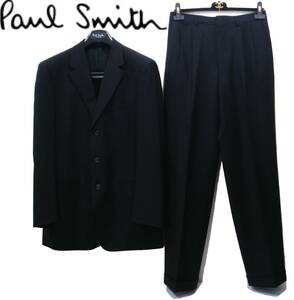 即決は送料無料 Paul Smith COLLECTION 三つ釦シングルスーツ黒 Lメンズ ウール3つボタンJK ブラック 3B ポールスミス コレクション