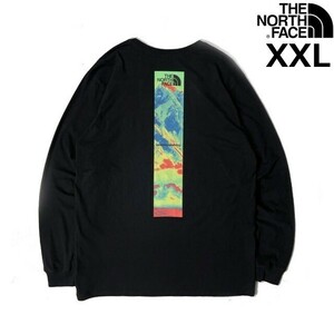 1円～!売切!【正規新品】THE NORTH FACE◆L/S GRAPHIC INJECTION TEE 長袖 Tシャツ ロンT US限定 グラフィック レインボー(XXL)黒180902-20