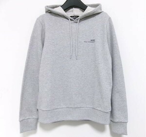 新品★A.P.C★アーペーセー★スウェット パーカー★グレー XS★ロゴ コットン100%★フーディー