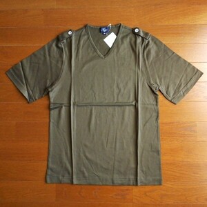 新品未使用・Harriss ・スムースコットンTシャツ・OLIVE・XSサイズ・日本製