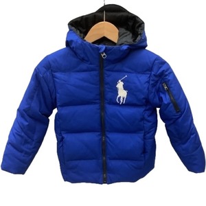 ♪♪ POLO RALPH LAUREN ポロラルフローレン キッズ 子供 男の子 ジャンパー ダウン SIZE 120cm ブルー やや傷や汚れあり