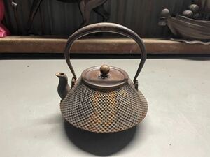 茶道具 鉄瓶 鉄器 工芸品 重さ約1.4キロ 現状品