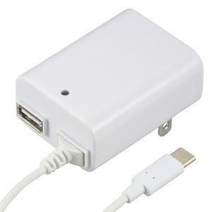 ACアダプター USB+TypeCケーブル 1m_MAV-AUC2-W 01-3747 オーム電機