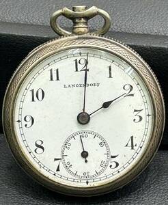 【D2442SS】Langendorf ランゲンドルフ 懐中時計 不動 現状品 0.800 刻印有 時計 ウォッチ スイス 62 30
