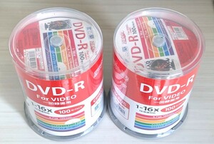 ★未開封品 美品★ 録画用 DVD-R 100枚×2個＝200枚 MAG-LAB HI-DISC HDDR12JCP100 (CPRM対応/16倍速)