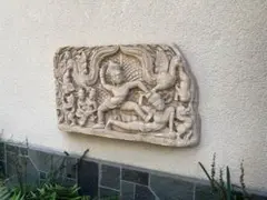 大阪市引き取り限定 ガーデン インテリア 彫刻 石 石画 絵 アンティーク