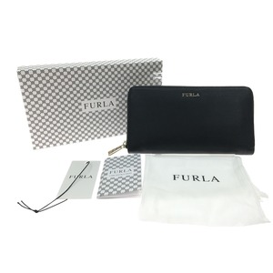 ▼▼ FURLA フルラ ラウンドファスナー 長財布 BABYLON XL AROU ブラック やや傷や汚れあり