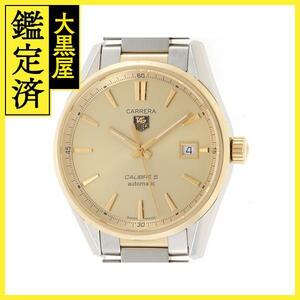 TAG HEUER タグホイヤー カレラ キャリバー5 WAR215A.BD0783 ゴールド文字盤 スティール/K18ゴールド 自動巻 【472】