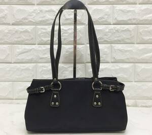 no17290 NINE WEST ナインウエスト レザー ナイロン ショルダー トート バッグ