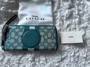 94 新品 COACH コーチ ラウンドファスナー シグネチャー C9073