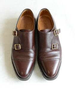 ジョンロブ JOHN LOBB William ダブルモンクストラップ レザー靴 ブラウン size 6.5