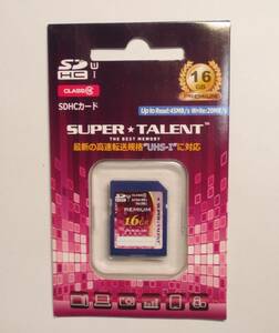 SUPER TALENT 16GB SDHC メモリーカード
