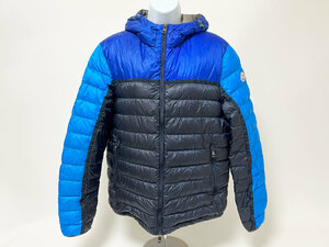 MONCLER モンクレール ARSENAL GIUBBOTTO ライトダウンジャケット メンズ フード ブルー ブラック サイズ:4 中古