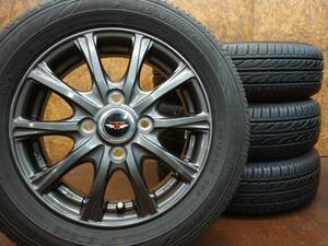 ★TEAD + DUNLOP EC202 155/65R13 4本セット[ムーヴ エッセ ルークス ライフ ゼスト アルト ラパン ワゴンR パレット MRワゴン 軽自動車]