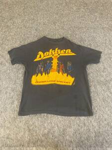 Vintage DOKKEN T-Shirt Concert Tour 1985 Band Hair Metal 80s Ratt Cinderella VTG 海外 即決