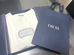 Dior ディオール ロゴ刺繍 半袖 Tシャツ オーバーサイズ メンズ L 白 正規品