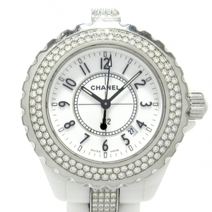 CHANEL(シャネル) 腕時計 J12 H1420 レディース 33mm/ホワイトセラミック/2重ダイヤベゼル/ダイヤベルト 白