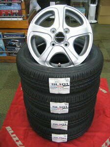 ブリヂストン タイヤ セイバーリング SL101 155/65R13 155/65-13 ＆ アルミホイール 新品 4本 税込み 即納OK 送料無料 軽自動車 軽カー用