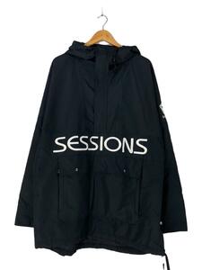 sessions◆CHAOS/プルオーバージャケット/スノーボードウェアー/XL/ブラック/アノラック/SSFW210013