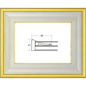 油絵/油彩額縁 木製フレーム UVカットアクリル付 3411 サイズ F10号 金泥 ゴールド