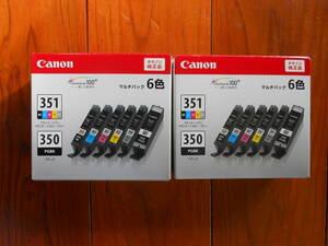 2【純正】Canon BCI-351+350・6色マルチパック標準容量タイプ2箱　期限切れ