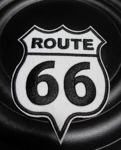 白◆新品　ルート６６　国道66号線　 Route 66　刺繍ワッペン（パッチ）◇北米仕様　アメリカ自動車　オートバイ◎ツーリング　ドライブ