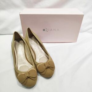 ダイアナ Diana ベージュ リボンパンプス 23cm/ヒール5cm 0423-04(6)