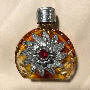 チェコ 装飾付き 香水瓶 ボヘミア glass bohemia czech