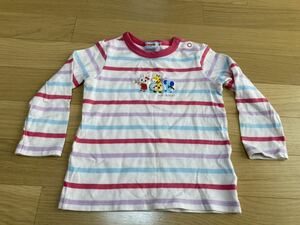 ミキハウス 長袖Tシャツ 90センチ　トップス　キッズ　ベビー服　女の子　ボーダー　うさこちゃん