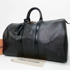 1円 美品 ルイヴィトン エピ キーポル45 ノワール 旅行バッグ 黒 ブラックLOUIS VUITTON LV キーポル ボストンバッグ バンドバッグ