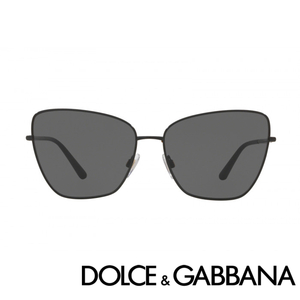 新品 ドルチェ＆ガッバーナ DOLCE & GABBANA イタリア製 サングラス キャットアイ レクタンギュラー メンズ レディース 共用 ブラック 黒
