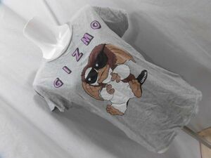 ie- 652 ■　ユニクロ　■　レディース　Tシャツ　半袖　グレー　サイズL　　懐かしいギズモのイラストのTシャツ