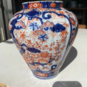 有田焼　香蘭社　明治期初頭作品　花瓶 伊万里　壺　色絵　骨董品　希少品