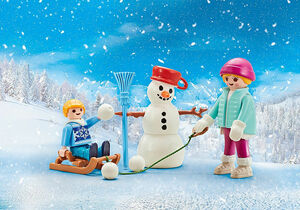 ◆プレイモービル　9864 冬　雪だるまと親子　プラスワンシリーズ◆