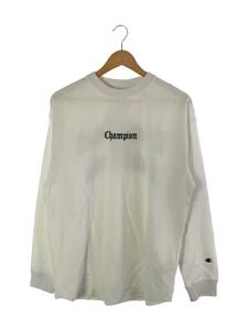 Champion◆スウェット/L/コットン/WHT/無地/C3-U413