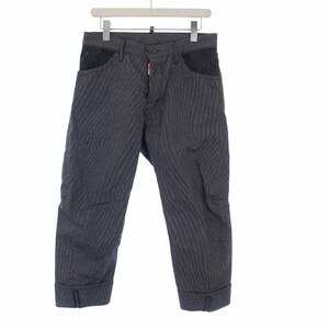 ディースクエアード DSQUARED2 14AW WORK WEAR JEAN デニムパンツ ジーンズ クロップド ボタンフライ 44 XS 紺 S74LA0618