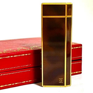 1円スタート　Cartier　カルティエ　ライター　ガスライター　ペンタゴン　ギャランティカード　箱付　ゴールド