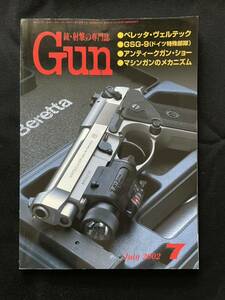 雑誌　月刊Gun 2002年7月号　中古良品　送料185円　ベレッタ　ヴェルテック、マシンガンのメカ他
