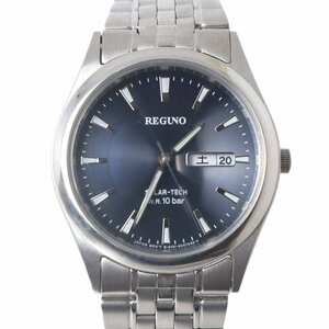 【中古】 REGUNO レグノ メンズクォーツ ソーラー腕時計 E101-S028221 腕回り約16.5cm NT Bランク