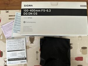 sigma シグマ sigma 100-400mm f5-6.3 dg dn os Sony Eマウント　元箱 マニュアル　取説 未記入保証書、レンズありません