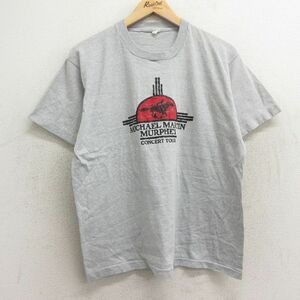 XL/古着 半袖 ビンテージ ロック バンド Tシャツ メンズ 80s マイケルマーティンマーフィー クルーネック グレー 霜降り 24apr08 中古