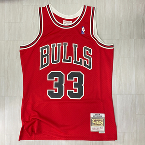 正規品 【M】 Mitchell＆Ness ミッチェル＆ネス NBA HWC シカゴ ブルズ Chicago Bulls スコッティピッペン PIPPEN ＃33 バスケシャツ 