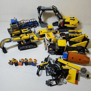 ●HJ12【送80】1円～ LEGO レゴ 42121 テクニック ヘビーデューティ掘削機 他 トラック 輸送車 まとめセット ミニフィグ